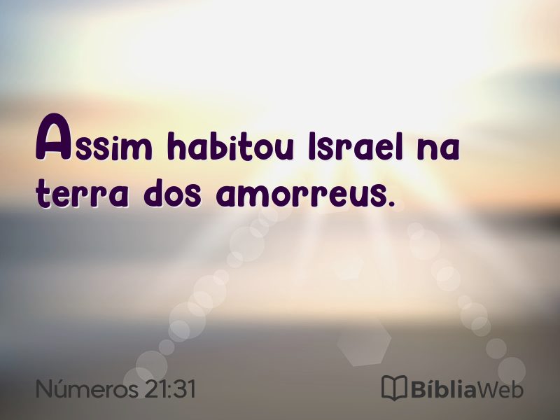 Números 21:31 em imagem para compartilhar