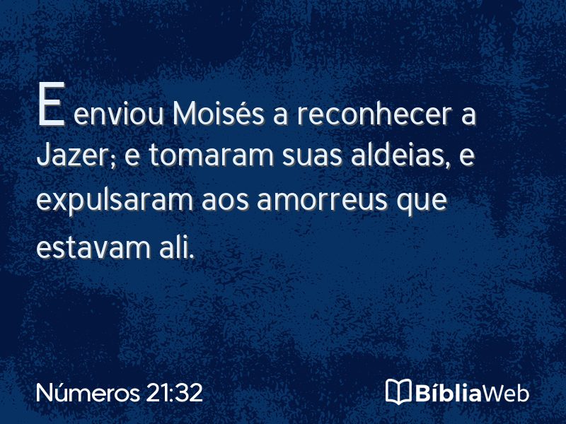 Números 21:32 em imagem para compartilhar