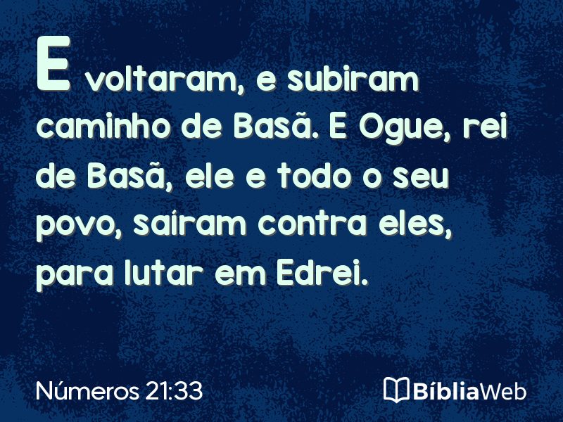 Números 21:33 em imagem para compartilhar