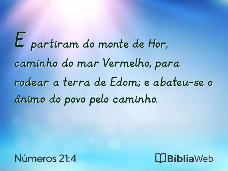 Números 21:4 em imagem para compartilhar
