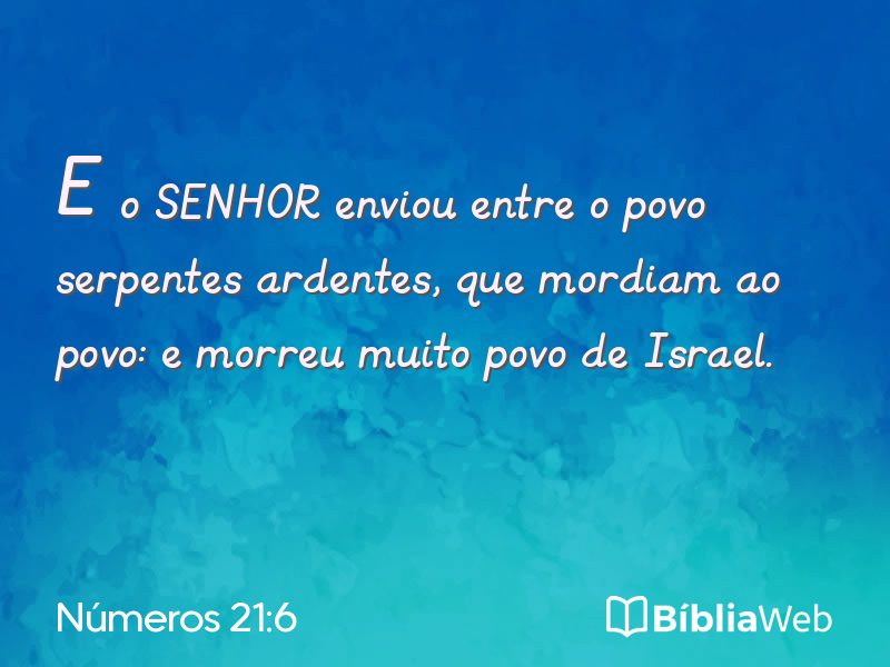 Números 21:6 em imagem para compartilhar