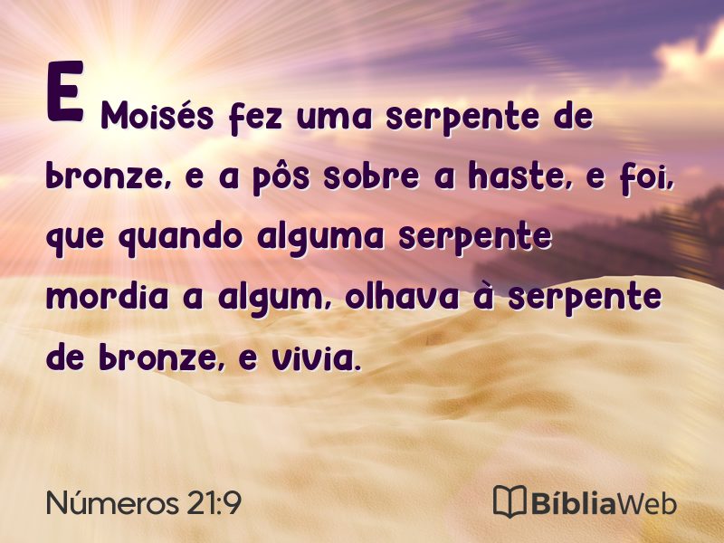 Números 21:9 em imagem para compartilhar
