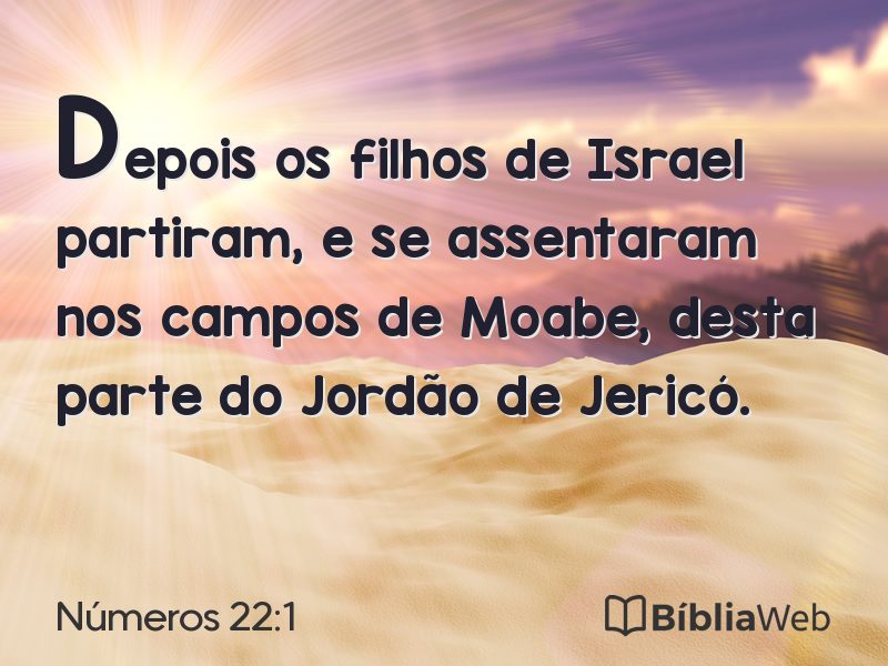 Números 22:1 em imagem para compartilhar