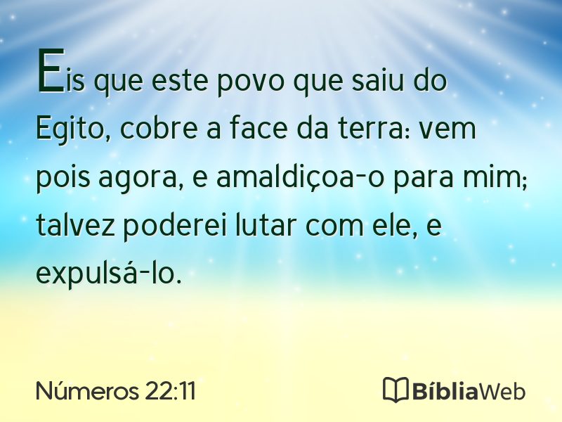 Números 22:11 em imagem para compartilhar
