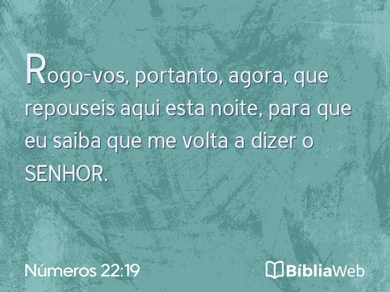 Números 22:19 em imagem para compartilhar