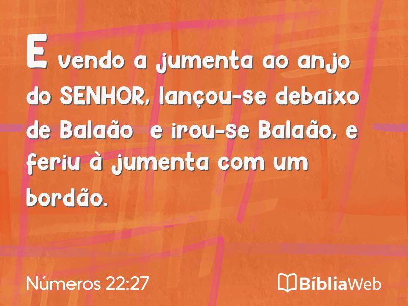 Números 22:27 em imagem para compartilhar