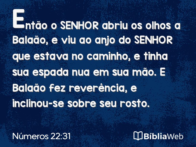 Números 22:31 em imagem para compartilhar