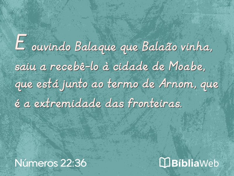 Números 22:36 em imagem para compartilhar