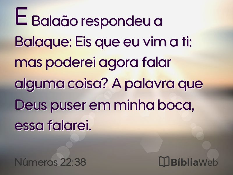 Números 22:38 em imagem para compartilhar