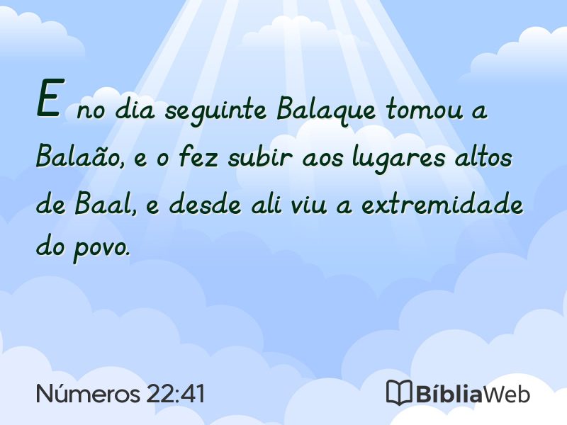 Números 22:41 em imagem para compartilhar