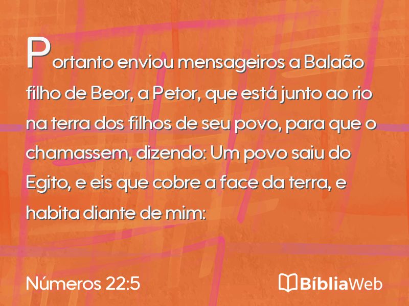 Números 22:5 em imagem para compartilhar