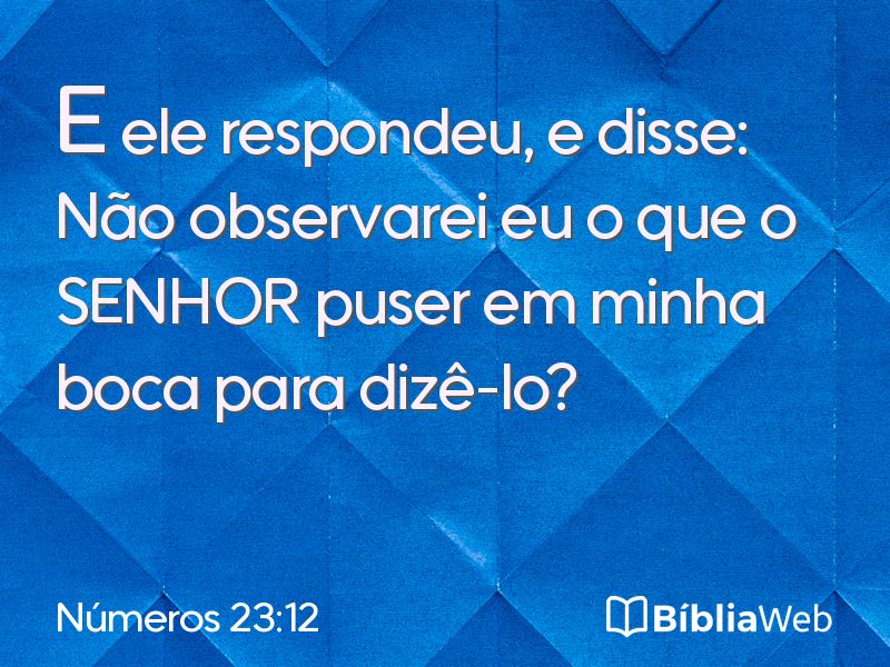 Números 23:12 em imagem para compartilhar