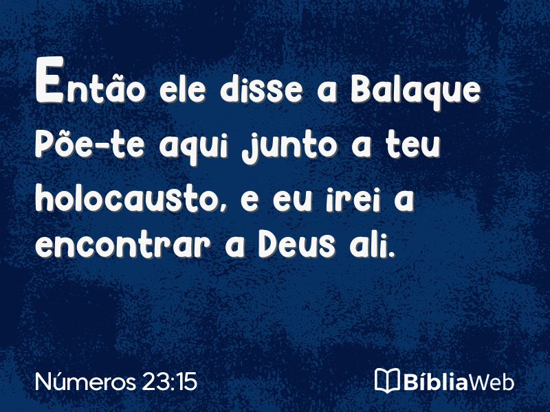 Números 23:15 em imagem para compartilhar