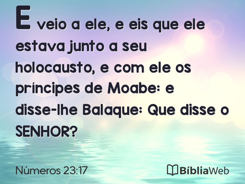 Números 23:17 em imagem para compartilhar