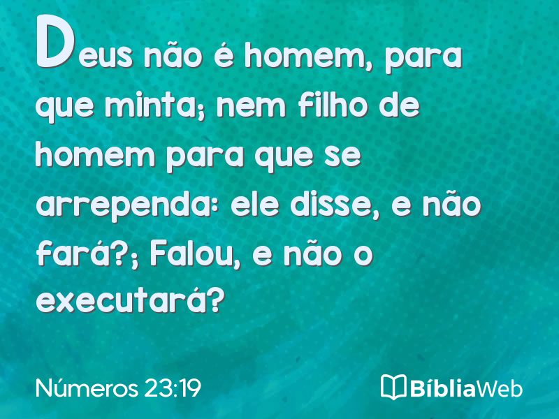 Números 23:19 em imagem para compartilhar