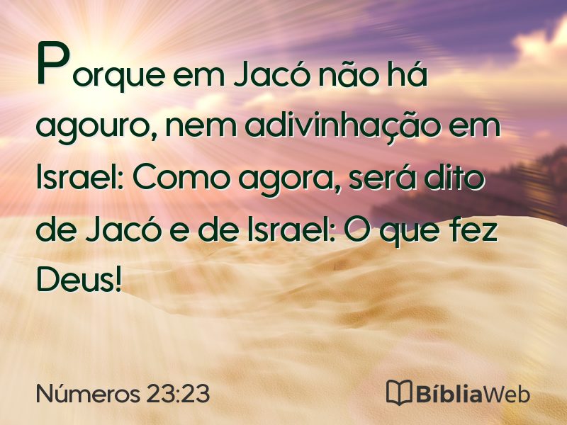 Números 23:23 em imagem para compartilhar