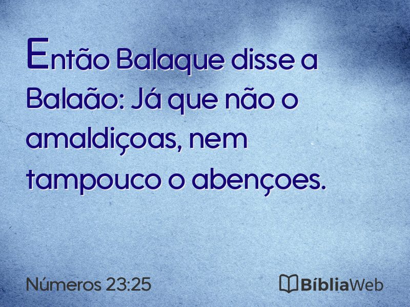 Números 23:25 em imagem para compartilhar