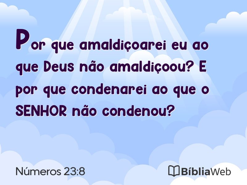 Números 23:8 em imagem para compartilhar