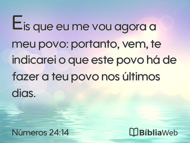Números 24:14 em imagem para compartilhar
