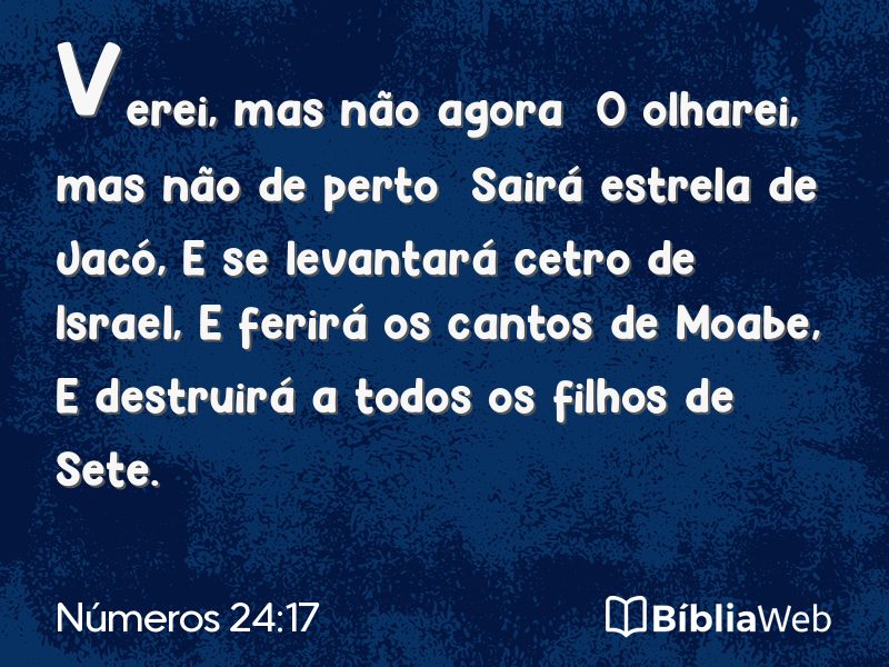 Números 24:17 em imagem para compartilhar