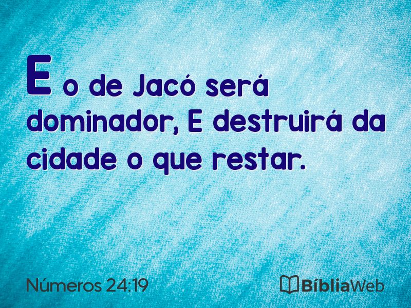 Números 24:19 em imagem para compartilhar
