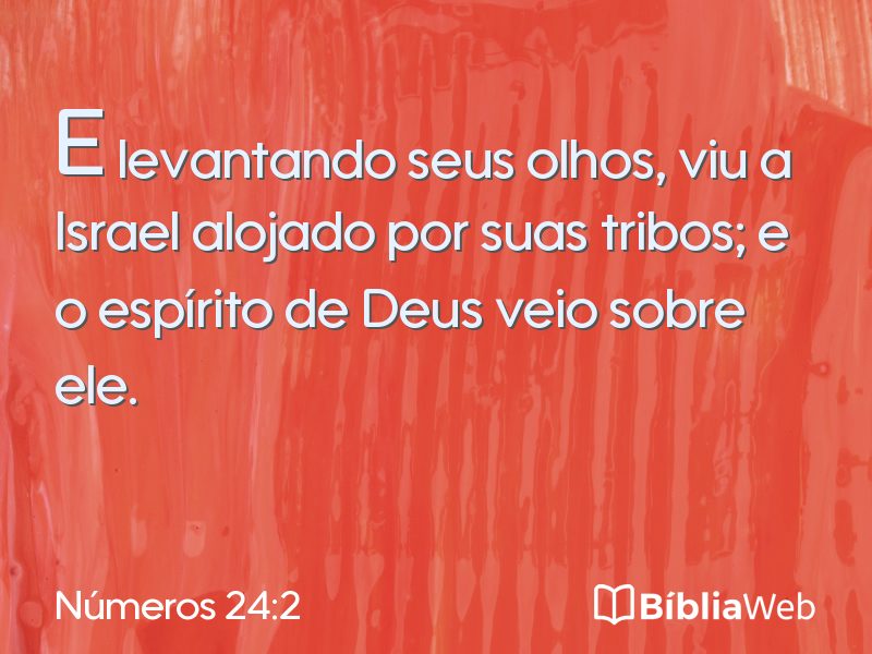 Números 24:2 em imagem para compartilhar