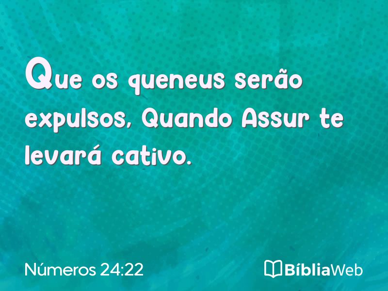 Números 24:22 em imagem para compartilhar