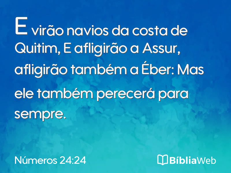 Números 24:24 em imagem para compartilhar