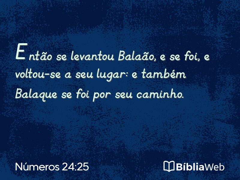 Números 24:25 em imagem para compartilhar