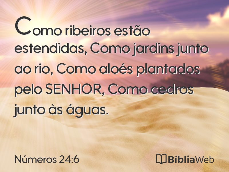 Números 24:6 em imagem para compartilhar
