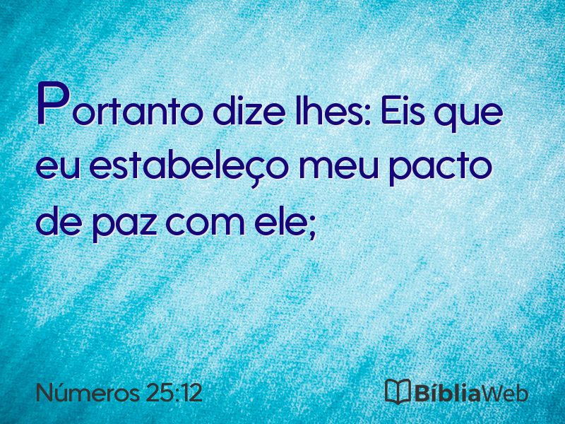 Números 25:12 em imagem para compartilhar