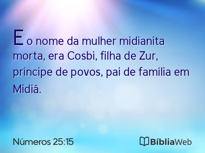 Números 25:15 em imagem para compartilhar