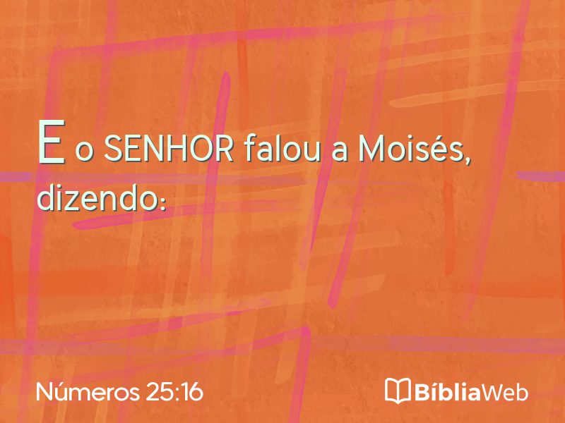 Números 25:16 em imagem para compartilhar
