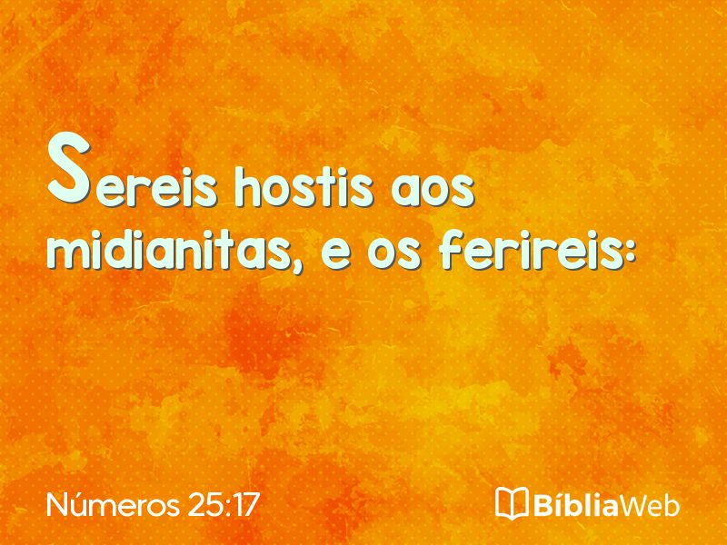 Números 25:17 em imagem para compartilhar