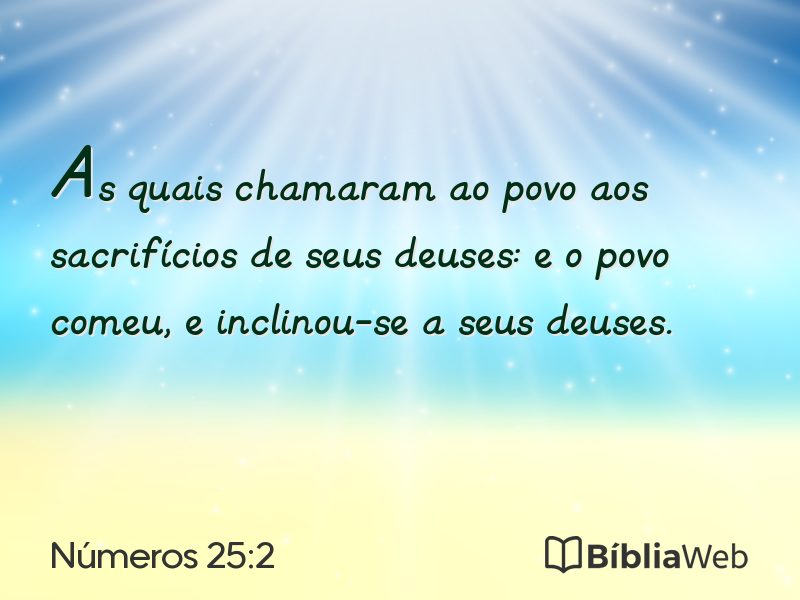 Números 25:2 em imagem para compartilhar
