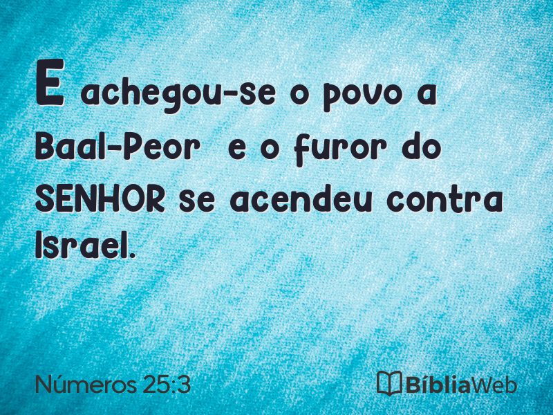 Números 25:3 em imagem para compartilhar