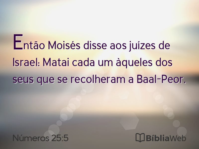 Números 25:5 em imagem para compartilhar