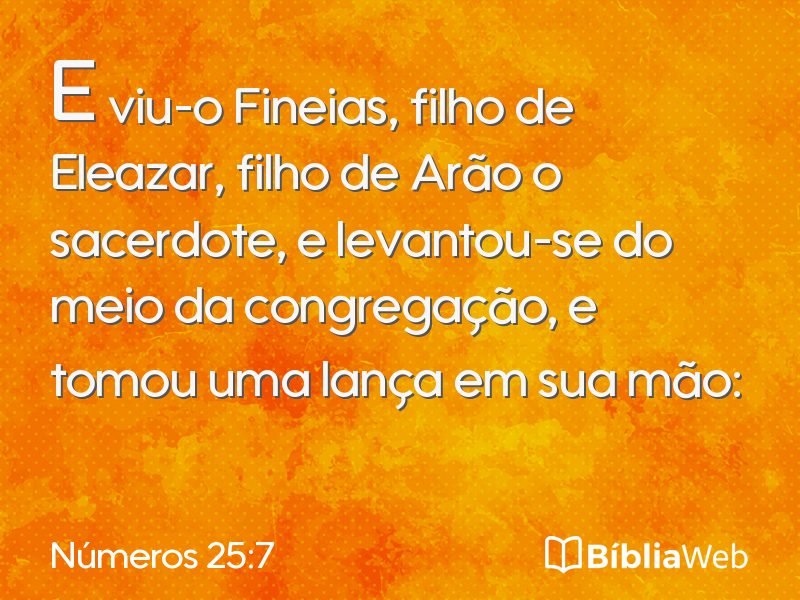 Números 25:7 em imagem para compartilhar