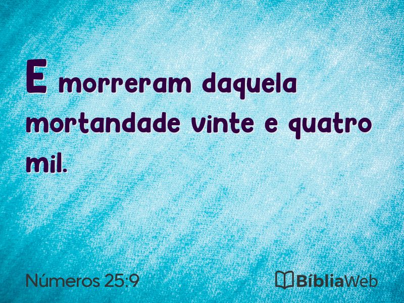 Números 25:9 em imagem para compartilhar