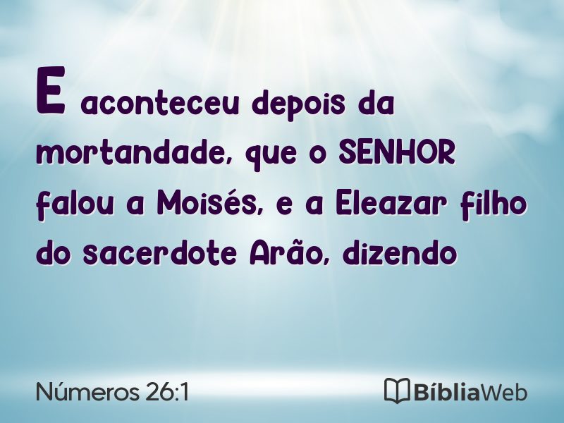 Números 26:1 em imagem para compartilhar