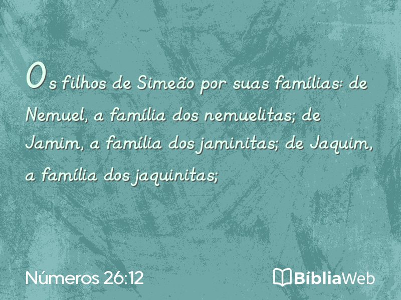 Números 26:12 em imagem para compartilhar