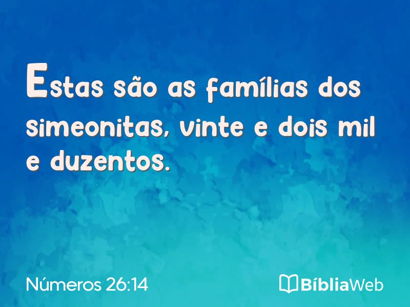 Números 26:14 em imagem para compartilhar