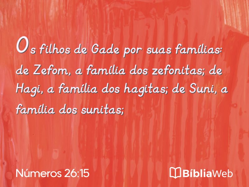 Números 26:15 em imagem para compartilhar