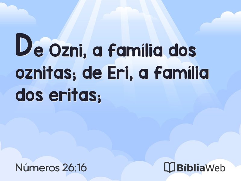 Números 26:16 em imagem para compartilhar