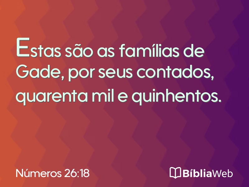 Números 26:18 em imagem para compartilhar
