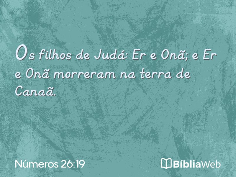 Números 26:19 em imagem para compartilhar