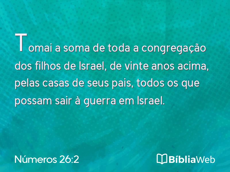 Números 26:2 em imagem para compartilhar