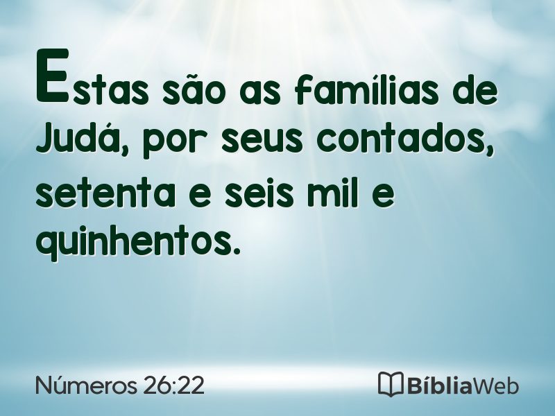 Números 26:22 em imagem para compartilhar