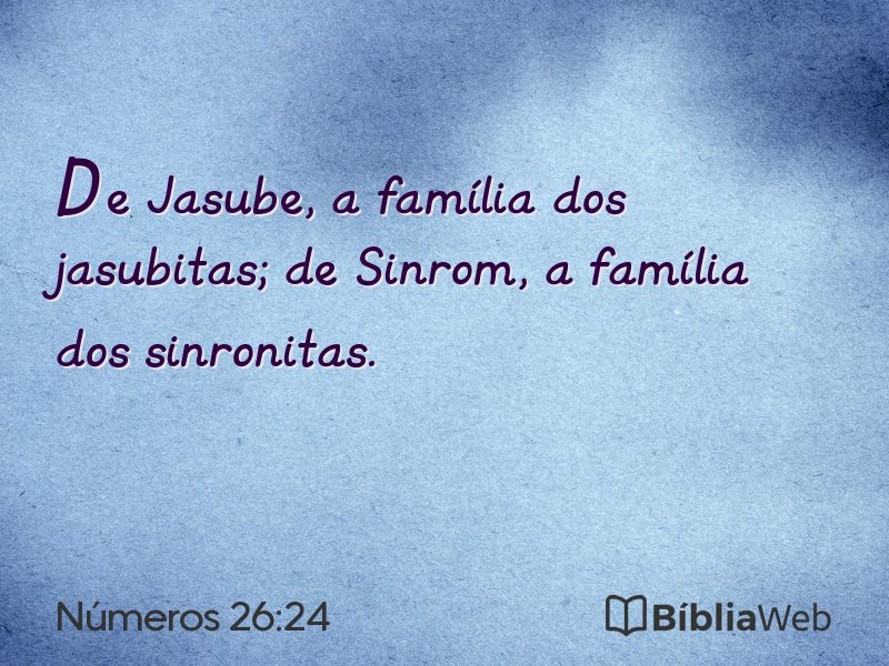 Números 26:24 em imagem para compartilhar