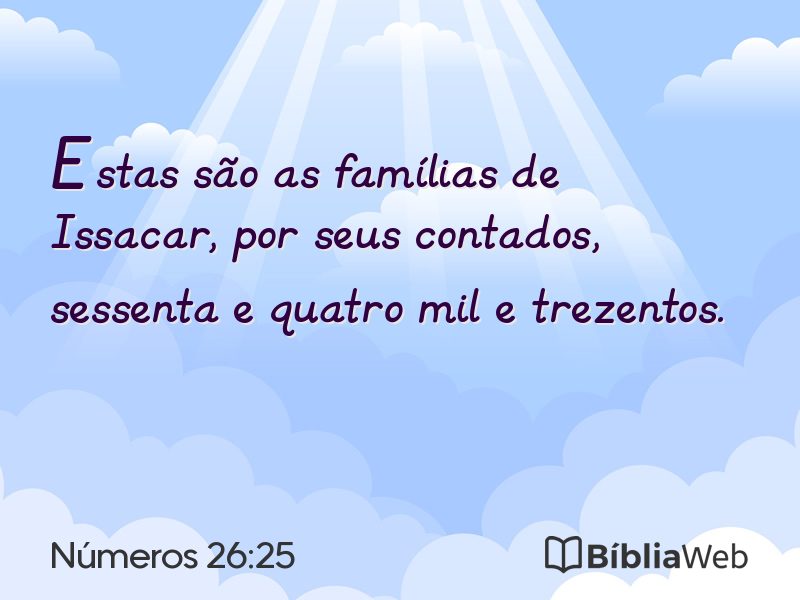 Números 26:25 em imagem para compartilhar